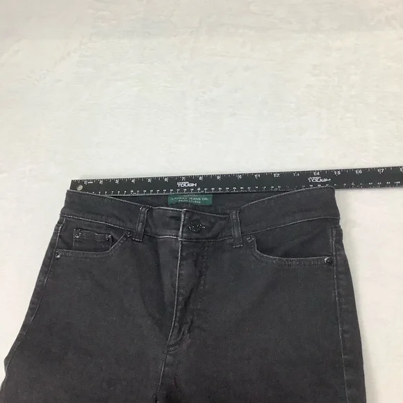 Lauren Ralph Lauren Heritage Straight Jean Sz 6 Black - Picture 5 of 10